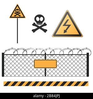 abstract warning signs set Stock Vector