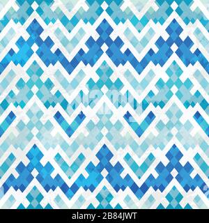 blue geometric seamless pattern Stock Vector