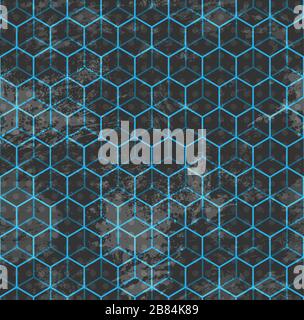 blue cube seamless Stock Vector
