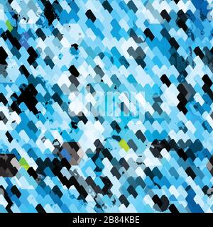 blue grunge seamless pattern Stock Vector