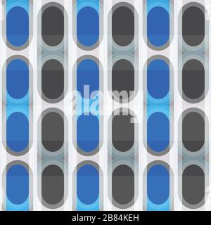 blue ellipse seamless pattern Stock Vector