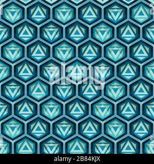 blue grid seamless pattern Stock Vector
