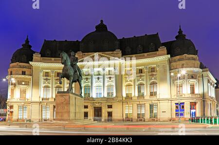 Carol I University foundation and Central University Library of Bucharest, Romania Stock Photo