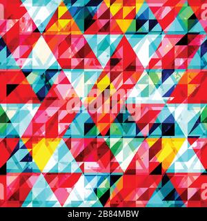 bright triangle seamless pattern Stock Vector