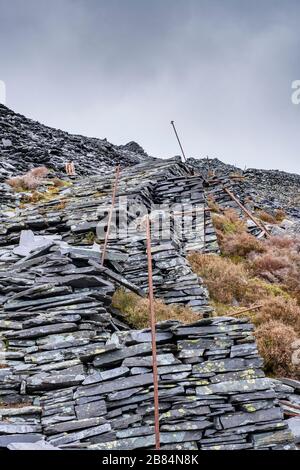 Dinorwic Slate Quarry, situated between the villages of Dinorwig and Llanberis, Snowdonia, North Wales, United Kingdom. Stock Photo