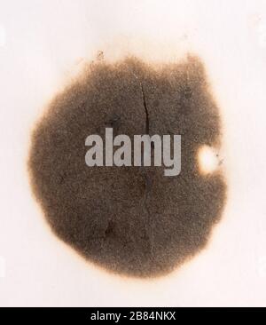 Close up shot of burnt paper Stock Photo
