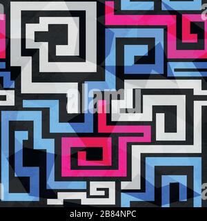 bright spirals seamless pattern Stock Vector