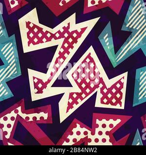cloth seamless pattern with grunge effect Stock Vector