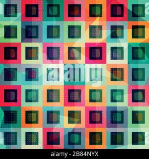 colored squares seamless pattern Stock Vector