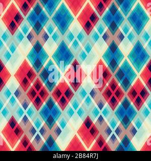 crystal mosaic seamless pattern Stock Vector