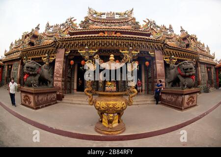 Chinese large shrine and temple in Thailand. Stock Photo