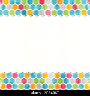 geometric colored seamless border pattern Stock Vector