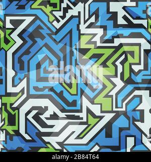 fantastic technology seamless pattern Stock Vector