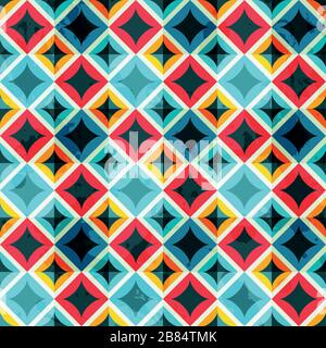 grunge colored mosaic seamless pattern Stock Vector