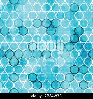 grunge blue circle seamless Stock Vector