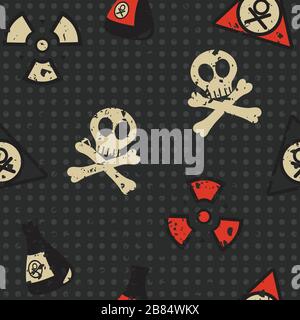 Biohazard seamless  (EPS 10 Transparency) Stock Vector