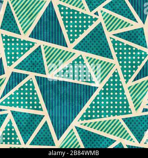 green color fabric seamless pattern with grunge effect Stock Vector