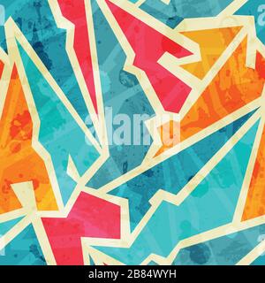 grunge graffiti seamless pattern Stock Vector