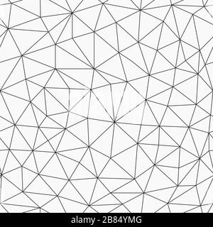 monochrome contour triangles seamless pattern Stock Vector