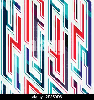 neon geometric seamless pattern Stock Vector