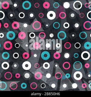 music seamless pattern with grunge effect Stock Vector