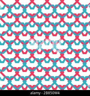 pink and blue hearts seamless texture Stock Vector