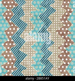 retro cloth seamless pattern with grunge effect Stock Vector