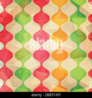 retro seamless pattern with grunge effect Stock Vector