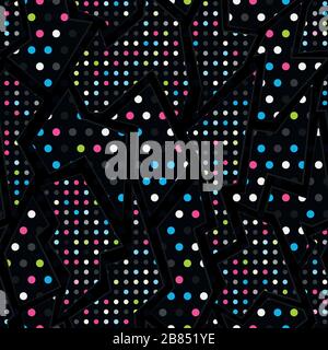 retro neon point seamless pattern Stock Vector