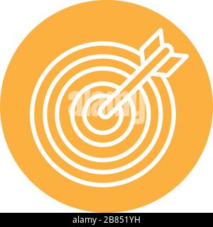 target arrow block style icon Stock Vector