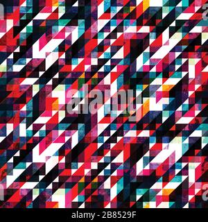 retro red pixel seamless texture Stock Vector
