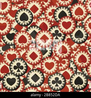 Poker chips seamless Stock Vector