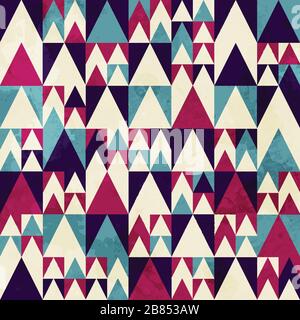 retro triangle seamless pattern Stock Vector