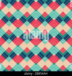retro zigzag seamless pattern Stock Vector
