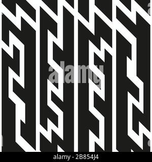 monochrome tech seamless pattern Stock Vector