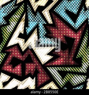 cloth geometric seamless pattern with grunge effect Stock Vector