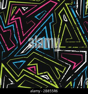 spectrum maze seamless pattern Stock Vector