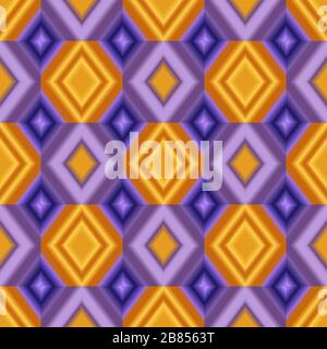 Seamless colorful backdrop. Colorful gradient rhombs texture. Blue and yellow colors Stock Vector