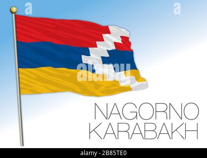 Nagorno Karabak national flag, europe and asia, vector illustration Stock Vector