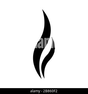 Smoke steam vector icon on white background Stock Vector