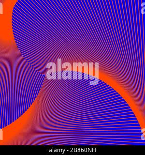 Optical illusion background. Orange and red abstract distorted wavy ...