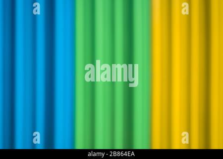 Blur abstract background vertical stripes, shiny, elegant look Mom, yellow, blue, green. Stock Photo