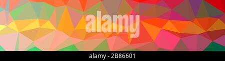 Illustration of abstract Orange, Pink, Red banner low poly background. Beautiful polygon design pattern. Useful for your needs. Stock Photo