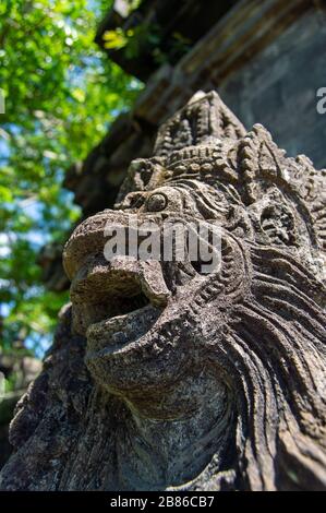 Dragon statue in front of the induhinduism temple Pura Penataran Agung Lempuyang in Bali Indonesia