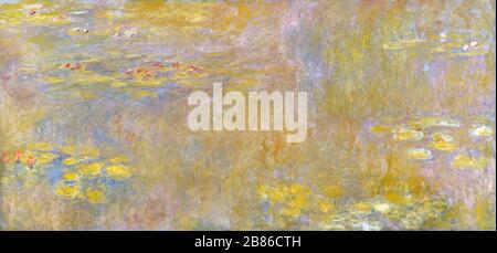 Water-Lilies (circa 1917) Painting by Claude Monet - Very high resolution and quality image Stock Photo