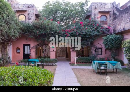 Neemrana, India - December 25 2018: Kesroli Hill Fort Stock Photo