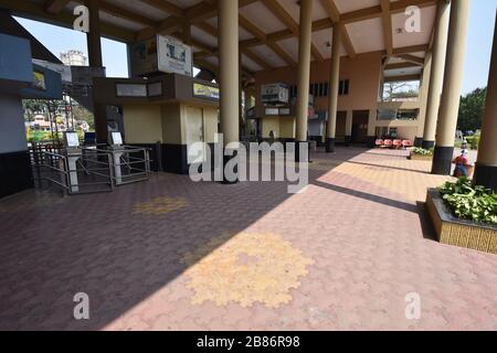 Ticket counters of the Gate Complex, Science City, Kolkata. India. Stock Photo