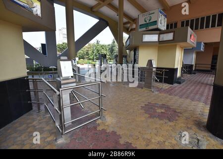 Ticket counters of the Gate Complex, Science City, Kolkata. India. Stock Photo