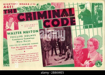 THE CRIMINAL CODE, Phillips Holmes, Walter Huston, Boris Karloff (far ...