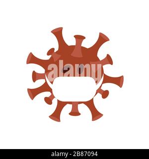 virus with mouth protection mask vector illustration EPS10 Stock Vector